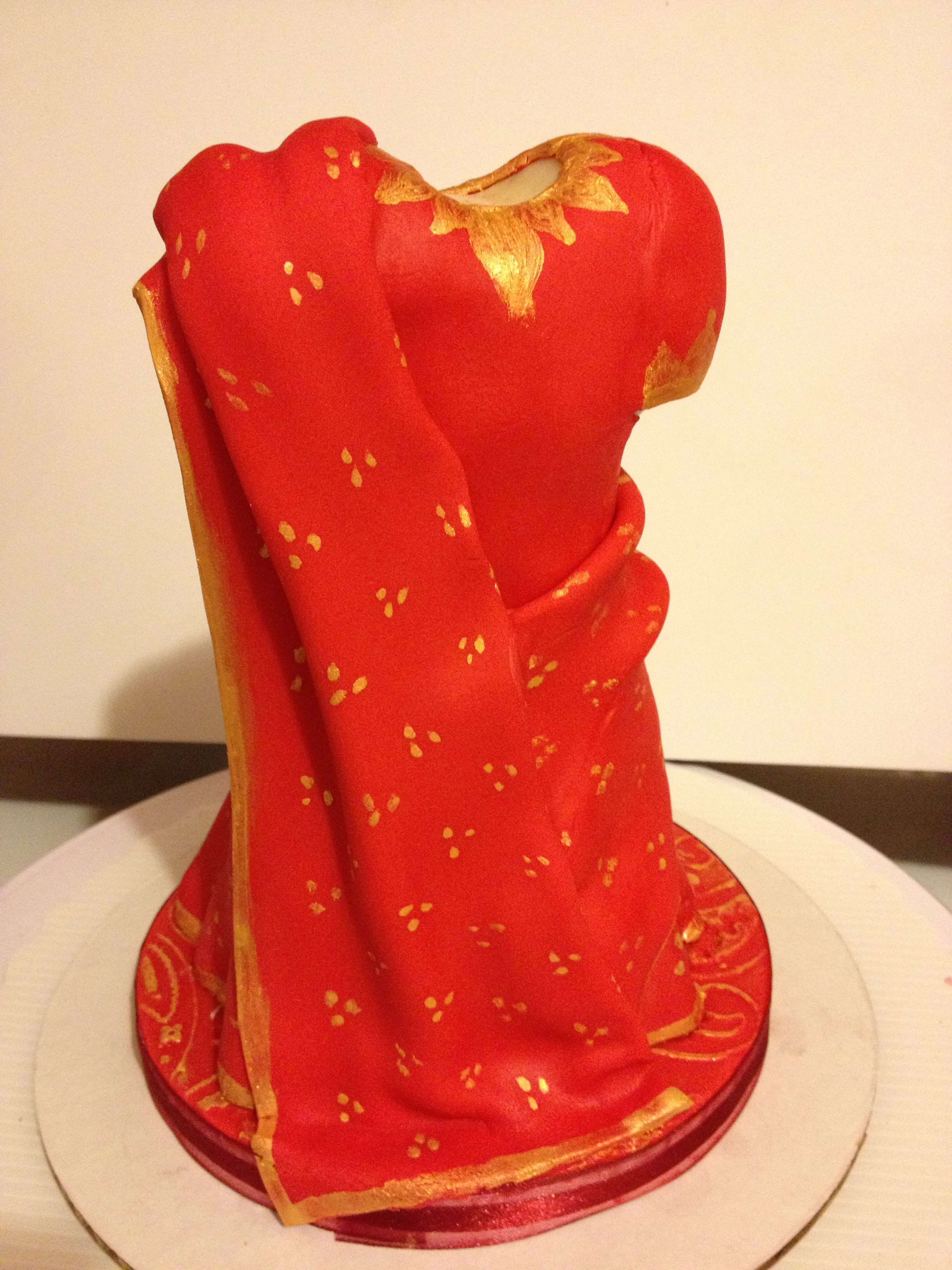 Sari Cupcake Tower Topper For An Indian Bridal Shower.
