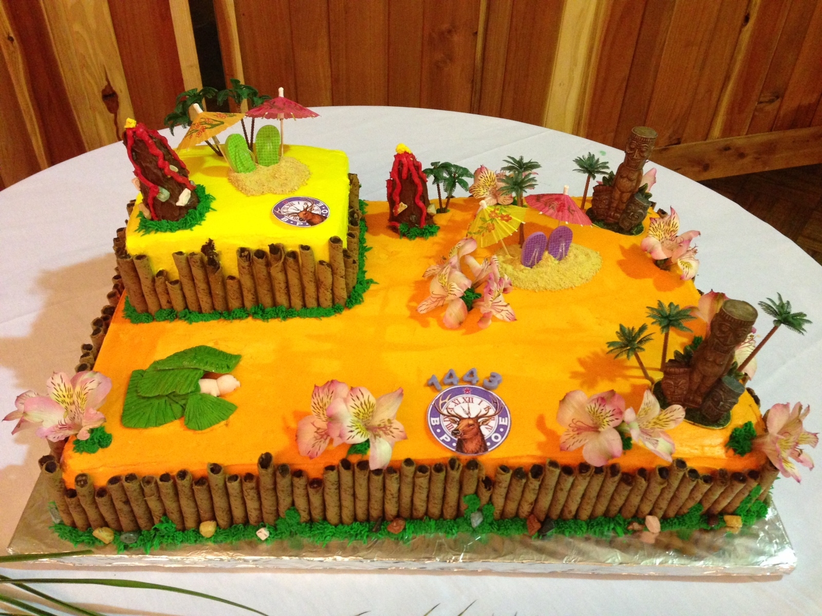 Luau Cake For Elks Lodge