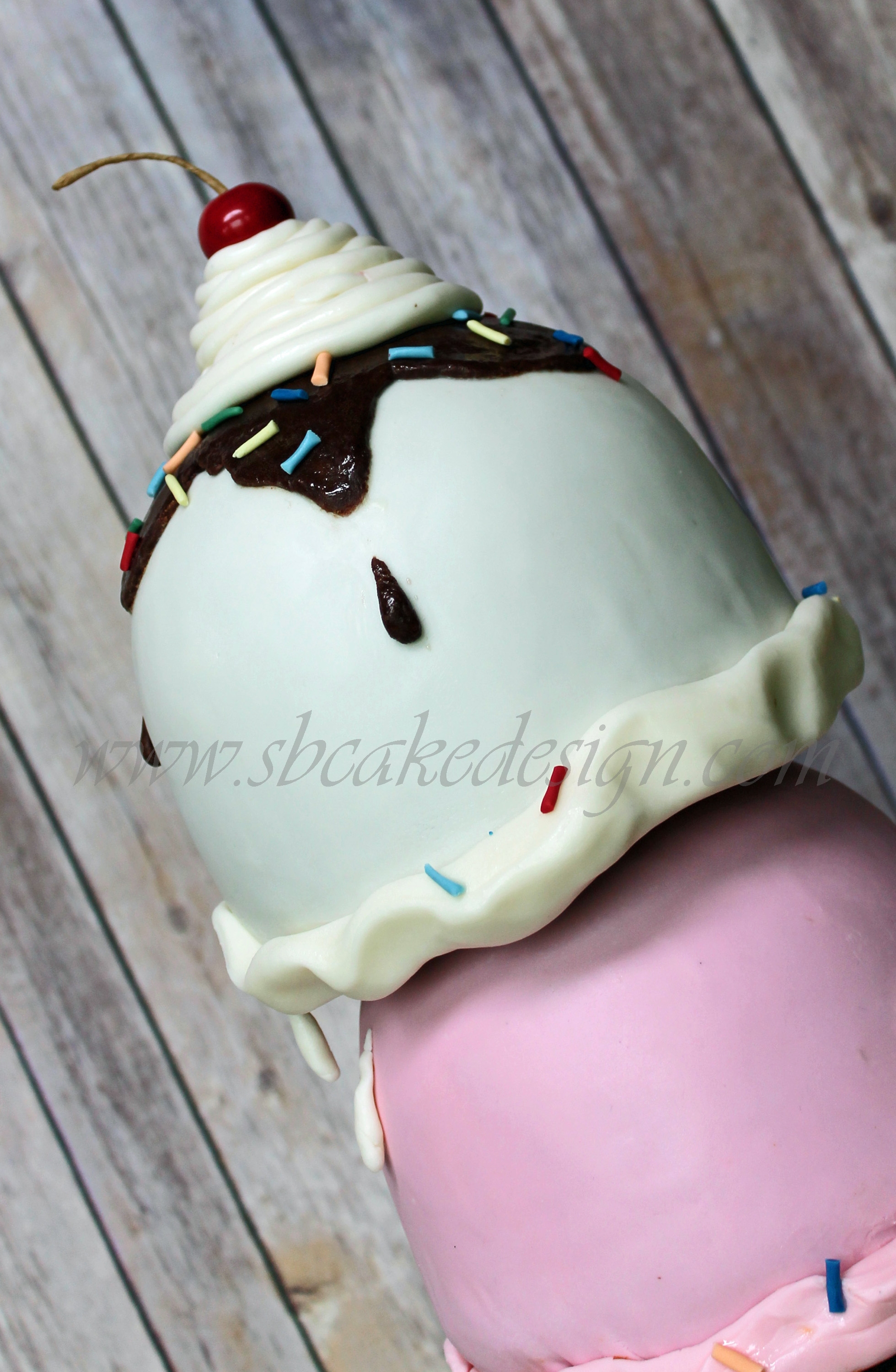 Standing Ice Cream Cone Cake