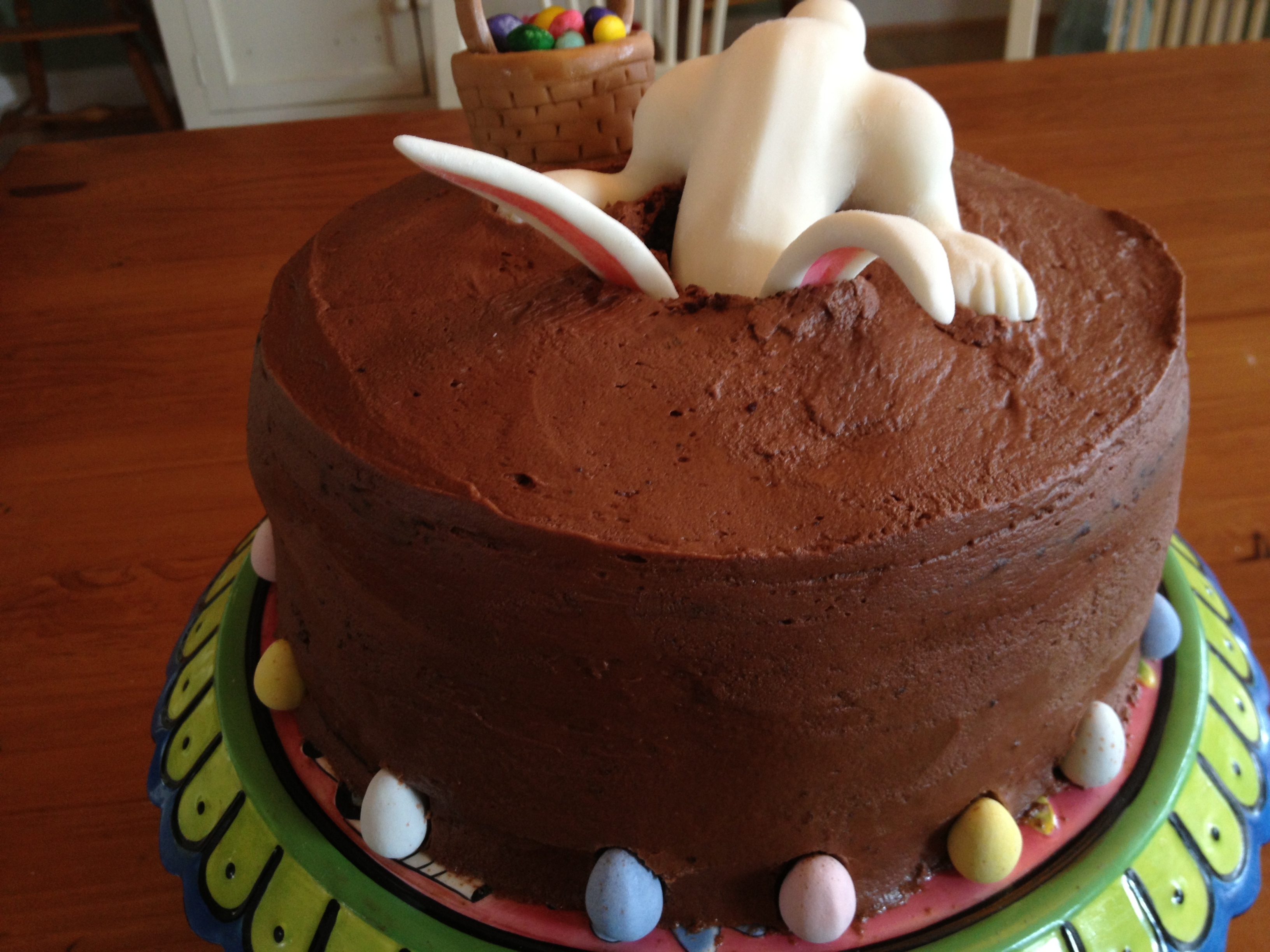 The Easter Bunny Hiding Eggs