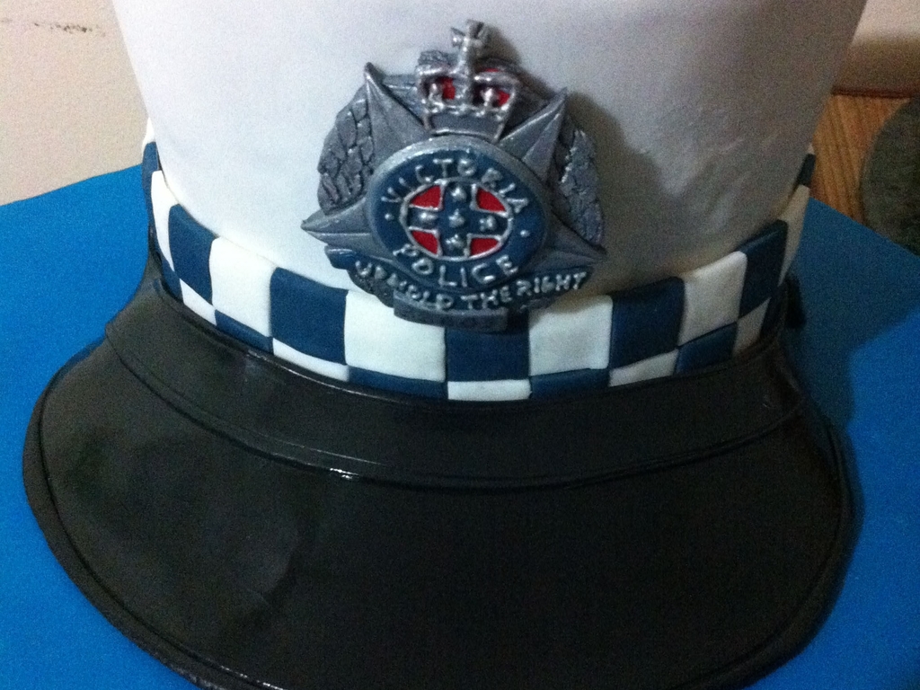 Victoria Police Hat Cake - CakeCentral.com