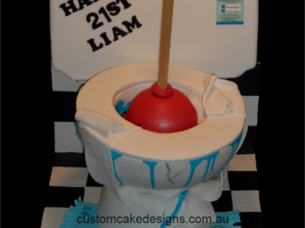 apprentice plumber toilet cake