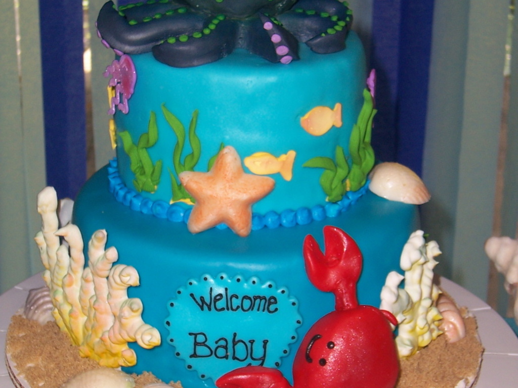 Under The Sea Themed Baby Shower Cake For A Friend This Was