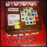 Candy Crush Cake Candy crush cake for a friend's birthday.