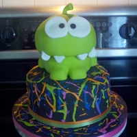 Om Nom And 80S Paint Splatter 