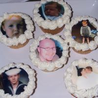 Dh's Birthday Cupcakes DH turning 30 and it is just us so I made cupcakes with pics of different points in his life.
