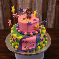 Dora The Explorer 2 Layer Dora the Explorer Cake. Big hit with the birthday girl