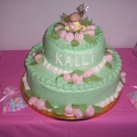 Baby Shower Baby shower cake....inspired by Cakemommy's.....in buttercream with strawberry filling...