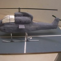Marine Cobra Attack Copter Made for a grooms cake. RC molded into a COBRA, covered in fondant,
