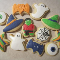 Halloween Cookies Cookies for son's martial arts studio's Halloween party. Fondant on sugar cookies.
