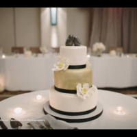 3 Tiered Fondant Wedding Cake For The Daughter Of A Good Friend Wilton Pearl Dust On 1St And 3Rd Tier And Gold Edible Dust On Middle Tier 3 tiered fondant wedding cake for the daughter of a good friend. Wilton pearl dust on 1st and 3rd tier and gold edible dust on middle tier...