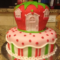 Strawberry Shortcake Strawberry Shortcake Cake for my daughter's 4th birthday!
