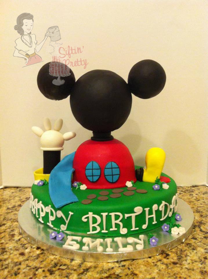 Mickey Mouse Clubhouse Single Layer 12 Round Styrofoam Covered In Fondant For Head And Ears *Mickey Mouse Clubhouse - Single layer 12" round - Styrofoam covered in fondant for head and ears.