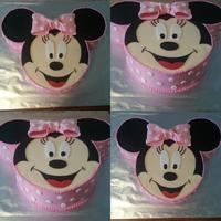 1St Birthday Minnie Mouse Baby girl's 1st birthday cake. Inspired by many cakes seen her on CC. Thanks for looking!