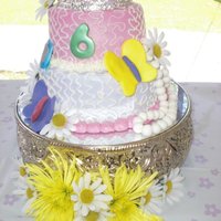 A Fancy Nancy Cake My oldest Grand Daughter who was turning 6, wanted a Fancy Nancy Cake, all buttercream icing, all the accents(Except the crown) and the...