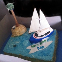 Sailboat, Desert Island Actually a birthday cake, but in honor of the Dad it was created for! He always wanted a boat, but at least he can eat this one! Island was...