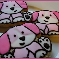 Pink Puppy Cookies I remember seeing these somewhere online but I can't remember where. So cute!