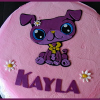 Littlest Pet Shop Puppy Cake Homemade ice cream cake, gumpaste Littlest Pet Shop puppy for my daughter