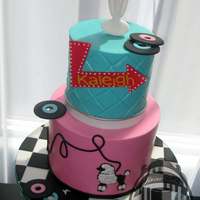 50S Sweet 16! I never had an opportunity to make "Era" cake, this was my first and so much fun! The iconic colors and elements of 50's...