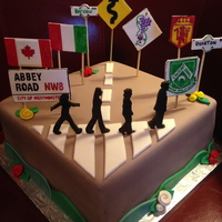 Retirement Cake For A Beatles Lover Road Signs Of Life As He Continues Down His Long And Winding Road Retirement cake for a Beatles lover. Road signs of life as he continues down his long and winding road.