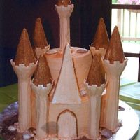 Sand Castle Bridal Shower Cake The shower theme was a Beach Theme - This used the Wilton Fantasty Castle Set, and I did it all in buttercream. The shells are white...