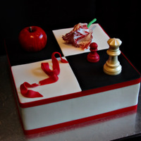 Twilight Fondant ,gumpaste decorations and Chocolate Chess pieces.