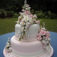 Wedding Cake This cake won First Prize on Our Zimbabwe Internal Trade Fair Exhibition, all flowers sugarpaste