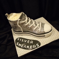 Silver Sneakers Cake for YMCA group's luncheon. Silver Sneakers is a fitness program for active older adults.. This was a fun cake, except for all the...