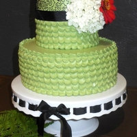 Green Petals for a friends 40th birthday. Whipped dairy frosting.