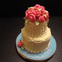 Mini Flower Birthday This was a mini cake that I made for a very close caker friend. Just to give an idea on size, the board is 5in in diameter. I had a great...