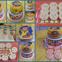 Caillou Birthday Had to research this cartoon! Made the cookie cutter! Very pleased with the set-up!