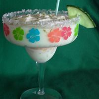 Margarita Cupcake Margarita cupcake in a margarita glass. Then topped with keylime icingLime was made from fondant. Summer treat!!!