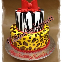 Animal Print Tired Cake With Bow LEAD Technologies Inc. V1.01