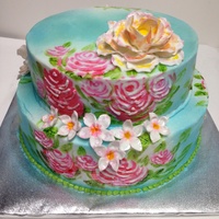 Handpainted Cake For Baby Shower Handpainted cake for baby shower