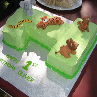First Birthday Cake With Jungle Animals First birthday cake with Jungle animals