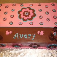 Avery's Baby Shower Made for a friend at work. Designed after the napkins which I forgot to put in the pic of course.
