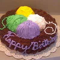 Basket Of Yarn Made this for my mom friend tht lves to knit