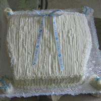 Diaper Cake A baby shower cake for my grandson. I received my idea and assistance from numerous Cake Central Decorators.