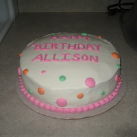 Polka Dot Birthday Cake 