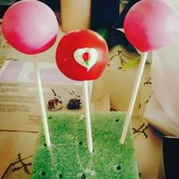 Valentine's Cake Pops Vanilla cake covered with Wilton Chocolate