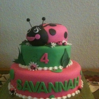 Buggie Lady bug cake for little girl.