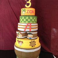 El Chavo Inspired Cake Fondant Covering Gold And Chocolate Cake With Buttercream Icing "El Chavo" inspired cake. Fondant covering gold and chocolate cake with buttercream icing.