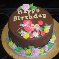 50Th Birthday Poodle Cake I was asked to make a 50th birthday cake for a friend of a friend. The only guidelines were that it had to serve 40 people and be chocolate...