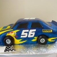 Bryson's Nascar Nascar cake made for a little boy's 8th birthday.