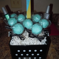 Cake Pops Chocolate cake pops made for a 10 years pedicure party