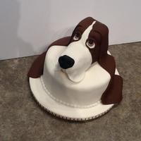 Fondant Covered Rice Krispie Modeled Basset Hound Head On 8 Inch Fondant Covered Cake For My Sisters Basset Hound Rescue Organization Fondant covered, Rice Krispie modeled Basset Hound head on 8 inch fondant covered cake. For my sister's Basset Hound rescue...
