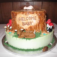 Woodland Baby Shower I made this cake for my neice's baby shower, the theme of her nursery is woodland animals and gnomes. The idea for this cake came from...