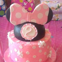 Minnie Mouse 2Nd Birthday Cake Birthday cake made for my niece's second birthday, done based on the decorations. Chocolate chip cake with ganache filling,...