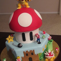 Super Mario Bros Cake Made For A 5 Year Old Boys Birthday Triple Chocolate Fudge And Vanilla Pound Layered Cake Filled With Vanilla Butt Super Mario Bros. cake made for a 5 year old boy's birthday. Triple Chocolate Fudge and Vanilla pound layered cake, filled with...