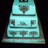 70Th Birthday Cake Fondant w/ royal icing stencil. Chocolate cake w/ chocolate mousse filling. Thank you so much for looking. :)